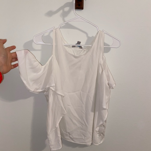 White Off-the-Shoulder Tank - Picture 1 of 1